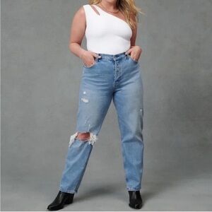 Abercrombie & Fitch the dad high rise curve love jean.